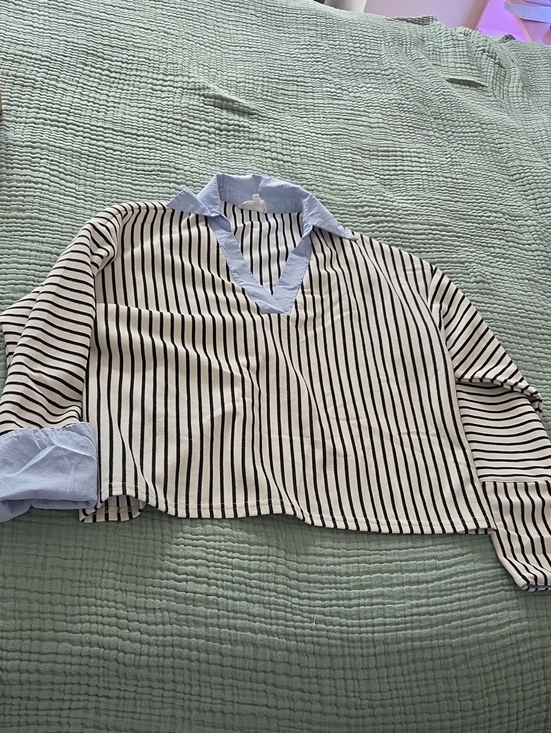 Able Tops - Able Black and White Striped Top